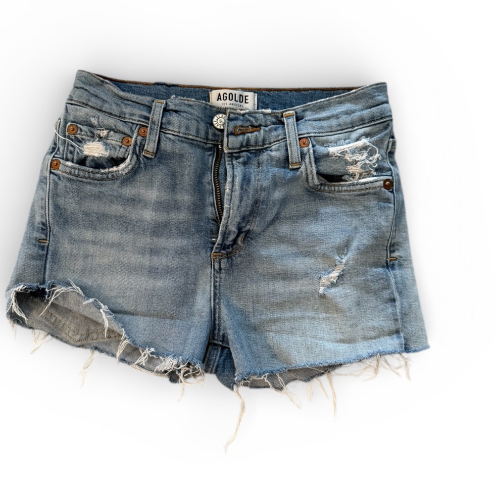 Agolde Premium Blue Denim Shorts